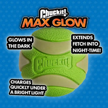 Load image into Gallery viewer, Chuckit! Max Glow Ultra Squeaker 1Pk Medium 6.3cm