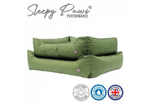 Load image into Gallery viewer, SLEEPY PAWS OXFORD GREEN SQUARE BED
