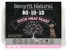 Load image into Gallery viewer, 80-10-10 Duck Meat Feast Adult Raw Working Dog Food
