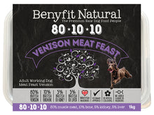 Load image into Gallery viewer, 80-10-10 Venison Meat Feast Adult Raw Working Dog Food