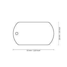 Load image into Gallery viewer, Basic Big Purple Military ID Tag in Aluminum