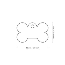 Load image into Gallery viewer, Basic Small Aluminum Light Blue Bone ID Tag