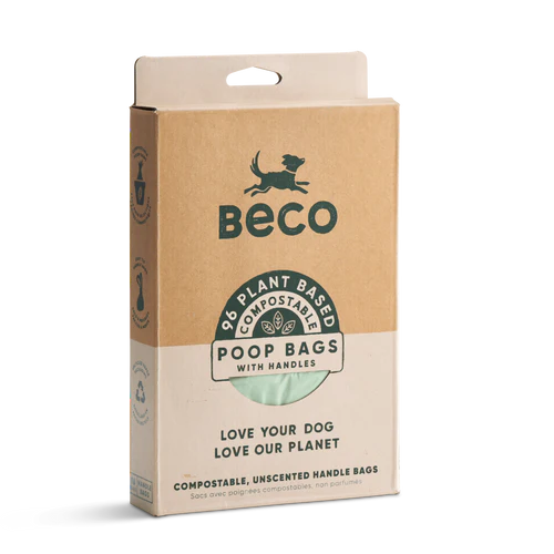 Home Compostable Poop Bags | with Handles | 96