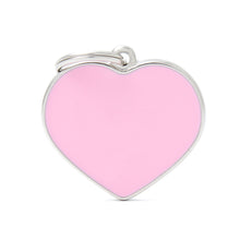 Load image into Gallery viewer, Basic Handmade Big Pink Heart ID Tag