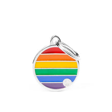 Load image into Gallery viewer, Rainbow Small Circle ID Tag