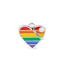 Load image into Gallery viewer, Rainbow Small Heart ID Tag