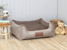 Load image into Gallery viewer, Beckley Orthopaedic Walled Dog Bed - Taupe / Mocha, Medium