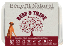 Load image into Gallery viewer, Beef & Tripe Complete Adult Raw Working Dog Food