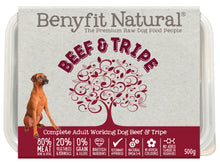 Load image into Gallery viewer, Beef & Tripe Complete Adult Raw Working Dog Food