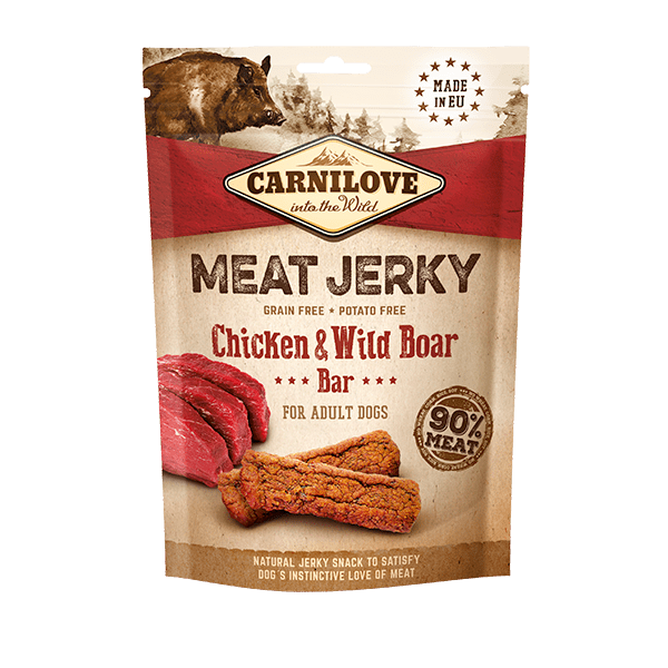 Carnilove Jerky Chicken & Wild Boar Bar Treats 100g
