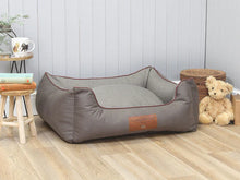 Load image into Gallery viewer, Hythe Orthopaedic Walled Dog Bed - Stone, Medium
