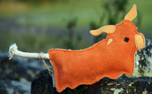 Load image into Gallery viewer, Hamish the Highland Cow shaped Eco Dog Toy