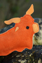 Load image into Gallery viewer, Hamish the Highland Cow shaped Eco Dog Toy