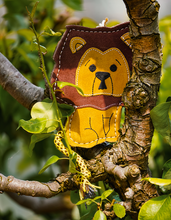 Load image into Gallery viewer, Howard the Lion shaped Tough Eco Dog Toy