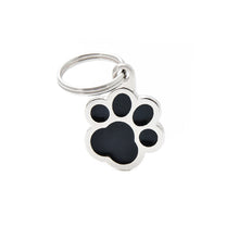 Load image into Gallery viewer, Classic Small Black Paw ID Tag