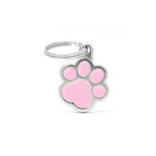Load image into Gallery viewer, Classic Small Pink Paw ID Tag
