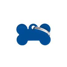 Load image into Gallery viewer, Basic Small Aluminum Blue Bone ID Tag