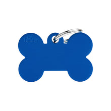 Load image into Gallery viewer, Basic Big Aluminum Blue Bone ID Tag