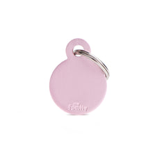 Load image into Gallery viewer, Basic Small Aluminum Pink Circle ID Tag