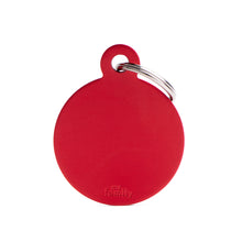 Load image into Gallery viewer, Basic Big Aluminum Red Circle ID Tag