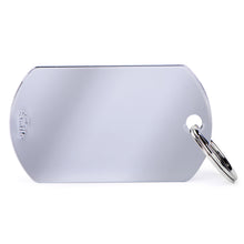 Load image into Gallery viewer, Basic Big Military ID Tag in Chrome-Plated Brass