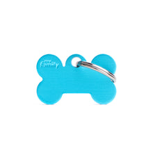 Load image into Gallery viewer, Basic Small Aluminum Light Blue Bone ID Tag