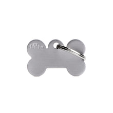 Load image into Gallery viewer, Basic Small Aluminum Gray Bone ID Tag