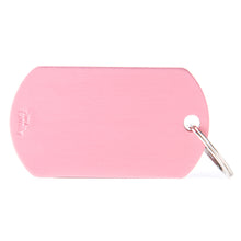 Load image into Gallery viewer, Basic Big Light Pink Military ID Tag in Aluminum