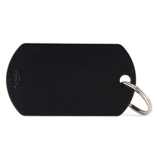 Load image into Gallery viewer, Basic Big Light Black Military ID Tag in Aluminum