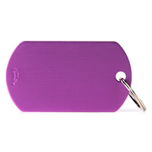 Load image into Gallery viewer, Basic Big Purple Military ID Tag in Aluminum