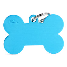Load image into Gallery viewer, Basic XL Aluminum Light Blue Bone ID Tag