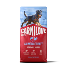 Load image into Gallery viewer, NEW ACTIVE SALMON & TURKEY DOG FOOD FOR ADULT SMALL BREEDS