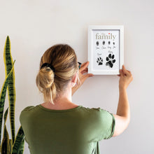 Load image into Gallery viewer, Framed Family Finger/Paw Print Frame With Ink Kit