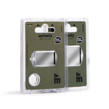 Load image into Gallery viewer, Basic Small Military ID Tag in Chrome-Plated Brass