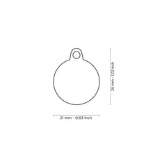 Load image into Gallery viewer, Shine Small Gold Glitter Circle ID Tag