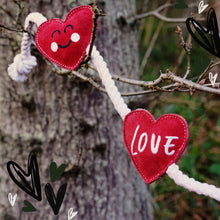 Load image into Gallery viewer, Heart shaped Eco Dog Toy (Heart strings)