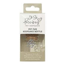 Load image into Gallery viewer, Pet Fur, Hair & Ashes Keepsake Bottle
