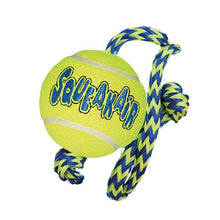 Load image into Gallery viewer, KONG Air Squeaker Tennis Ball With Rope Medium