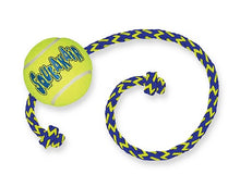 Load image into Gallery viewer, KONG Air Squeaker Tennis Ball With Rope Medium
