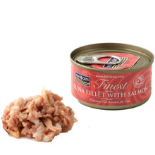 Load image into Gallery viewer, FINEST FISH4CATS TUNA FILLET WITH SALMON 70g
