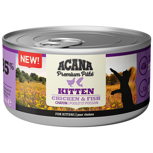 ACANA Premium Cat Pâté Chicken and Fish for Kittens 85g REDUCED BBD:11/11/23