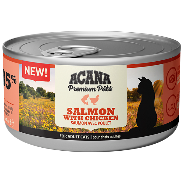 ACANA Premium Cat Pâté Salmon with Chicken for Adult Cats 85g REDUCED BBD:11/11/23
