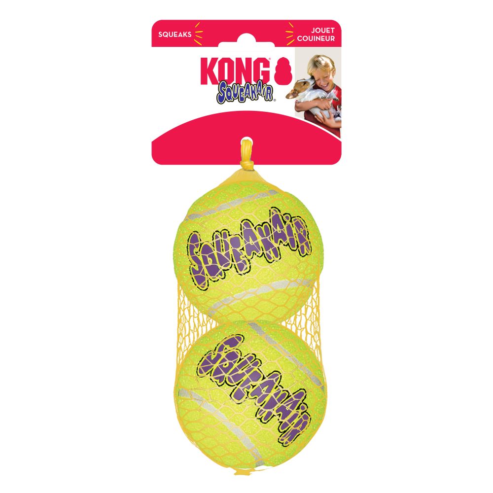 KONG Air Squeaker Tennis Ball (2Pk) Large