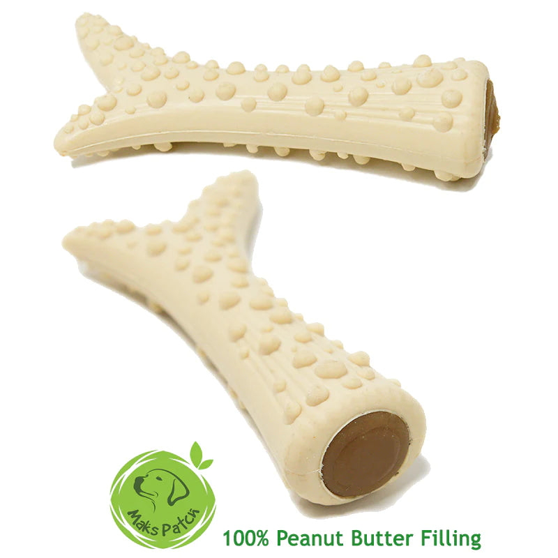 Maks Patch Peanut Butter Filled Antlers Dog Treats