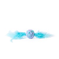 Little&Lively Cat Wool Wrapped Rattle Ball with Feathers