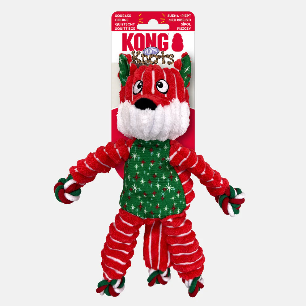 KONG Holiday Floppy Knots Fox