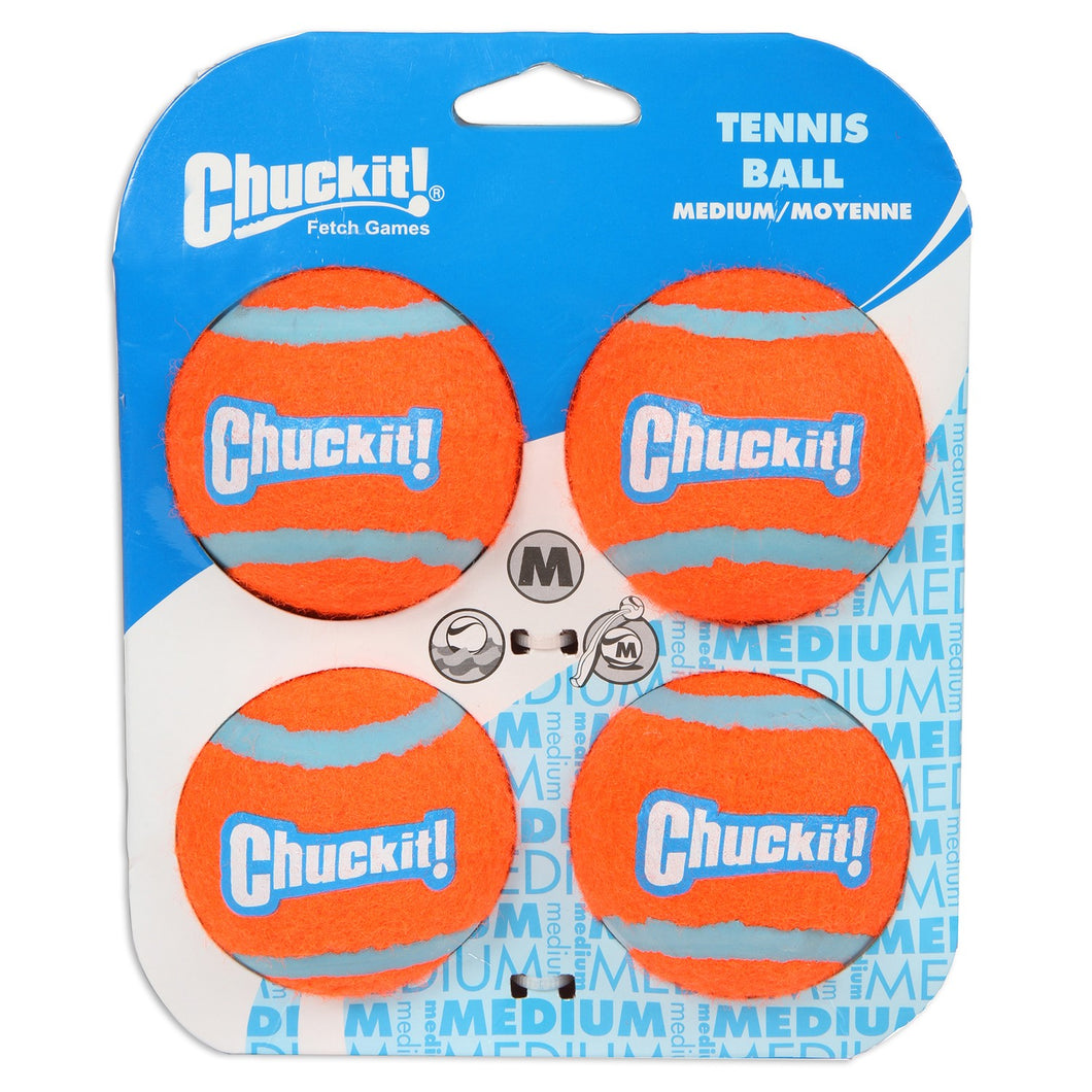 Chuckit! Tennis Ball 4 Pack Medium 6.5cm