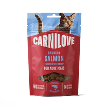 Load image into Gallery viewer, NEW SALMON WITH CATNIP CRUNCHY CAT TREATS 50g
