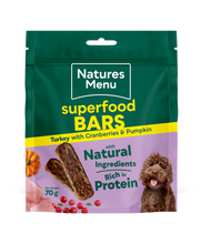 Load image into Gallery viewer, Country Hunter Superfood Bars Turkey with Cranberries &amp; Pumpkin 70g

