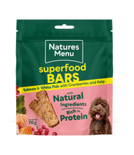 Load image into Gallery viewer, Country Hunter Superfood Bars Salmon &amp; White Fish with Cranberries &amp; Kelp 70g
